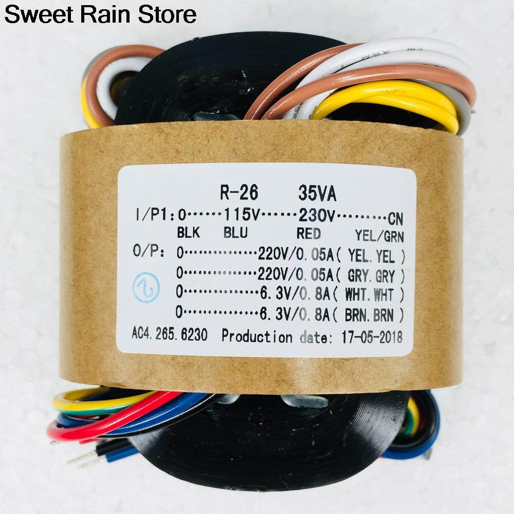 1pc 35w sec 220v x2 + 6.3v x2 r-core transformer for tube preamp dac amp diy audio transformer r type power transformer