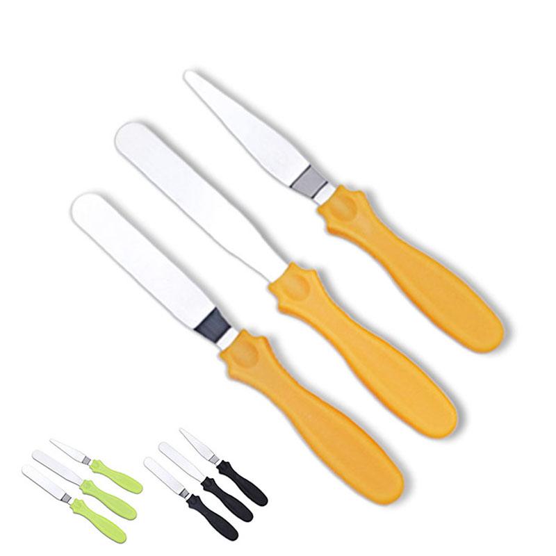 3Pcs/Set Cake Spatula Palette Cakes Icing Sugar craft Pastry Tools Fondant Cake Decorating Tools Kitchen Accessories