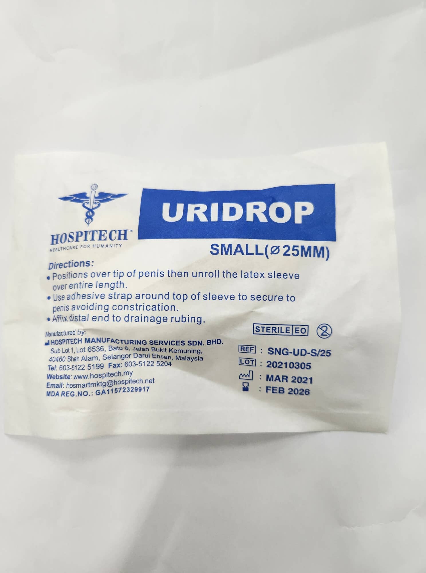 URIDROP Male External Catheter (condom catheter) S25MM Lazada