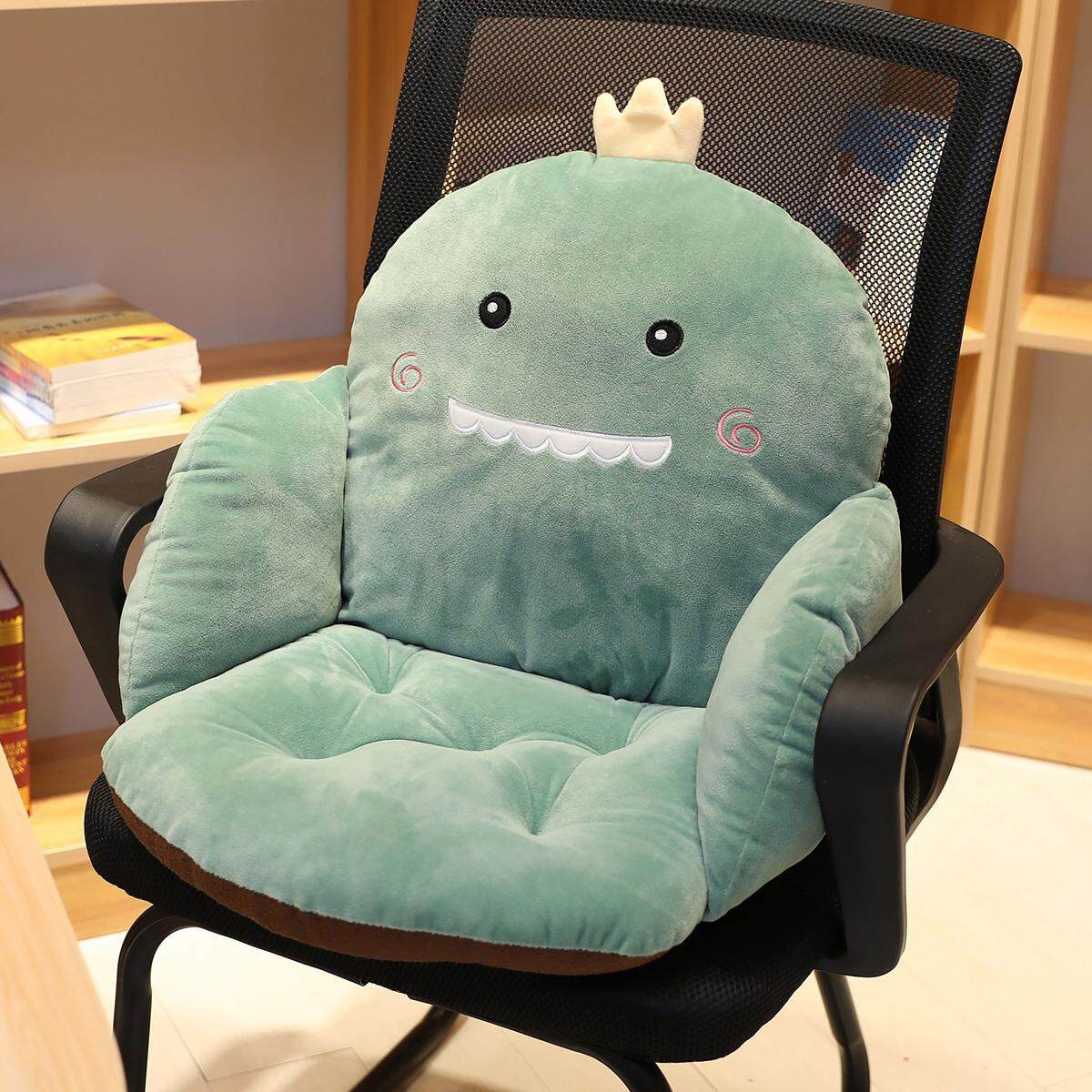 Car Seat green Fan-Ling Semi-Enclosed One Seat Cushion Chair Cushions Desk Warm Comfort Seat Cushion Pad for Support Waist Backrest Winter Plush Cushion for Home Office Chair