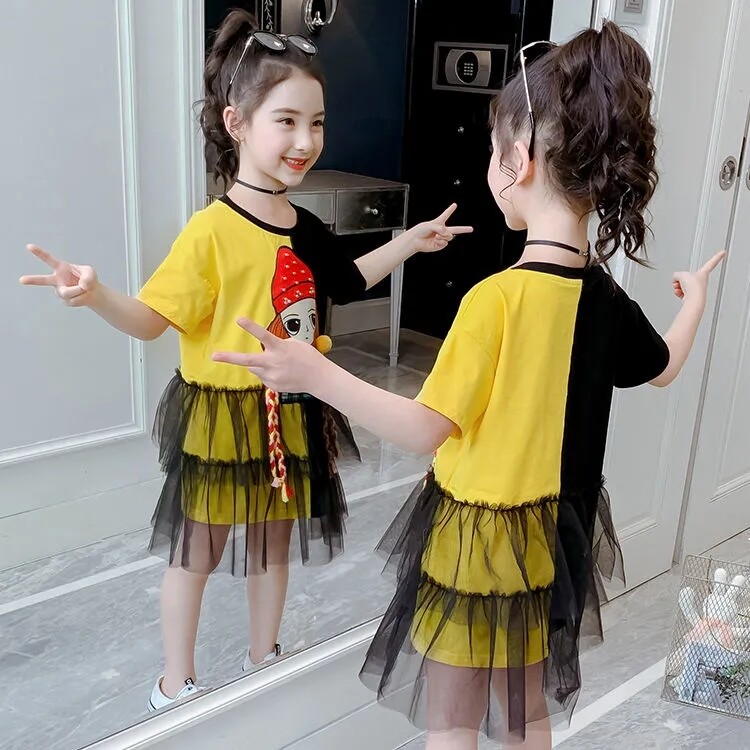 KAISHA Thời Trang Trẻ Em Baju Đầm Hàn Quốc Cho Bé Gái Quần Áo Thường Ngày Cho Bé Gái 3...