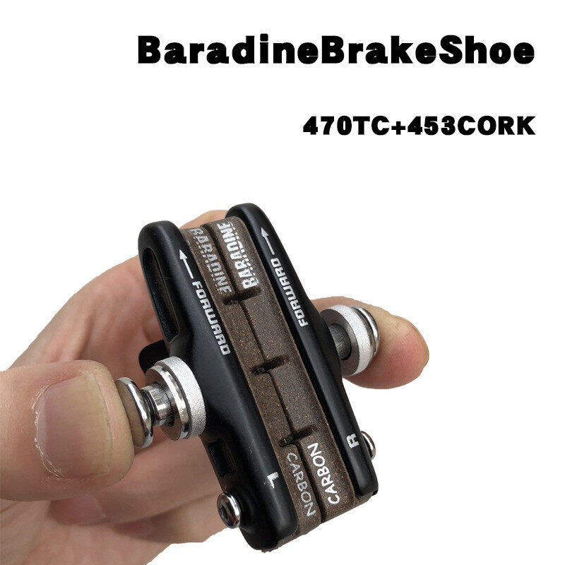 Baradine Brake Caliper Pads for Carbon Wheel Rims Road Bike Braking Inserts Block for Carbon Wheelset Brake Shoe Heat Dissipation Tech 470TC 453Pro