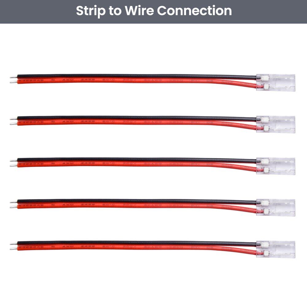 5pcs 2pin led cob strip light wire terminals kit for 5mm ip20 strip high density 3 types flexible fob wire connector