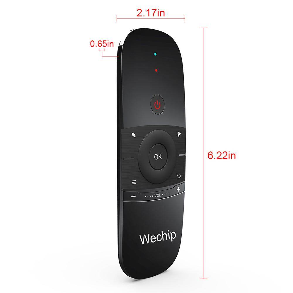Docooler Wechip W1 2.4G Air Mouse Wireless Keyboard Remote Control Infrared Remote Learning 6-Axis Motion Sense w/ USB Receiver for Smart Android  BOX Laptop PC