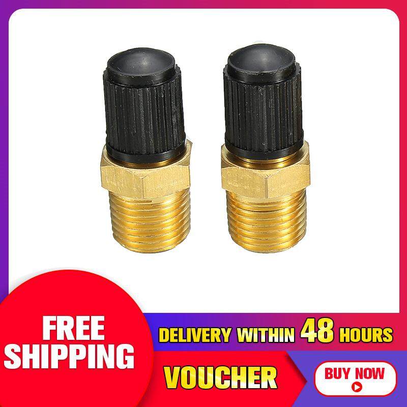 【free Pengiriman + Flash Deal】2x 1/8 Npt Mpt Kuningan Padat Tangki Kompresor Udara Katup Pengisian Schrader By Motorup.