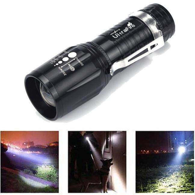 Pomel Miễn Phí Vận Chuyển COD UltraFire 2200 Lumens XM-L T6 Đèn Pin Led Công Suất Cao Đèn Pin Zoom