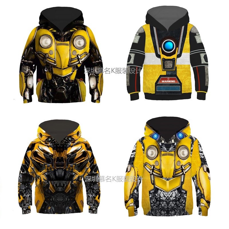 New Transformers Bumblebee Animation 3D Sweater Cosplay Children's Sweater