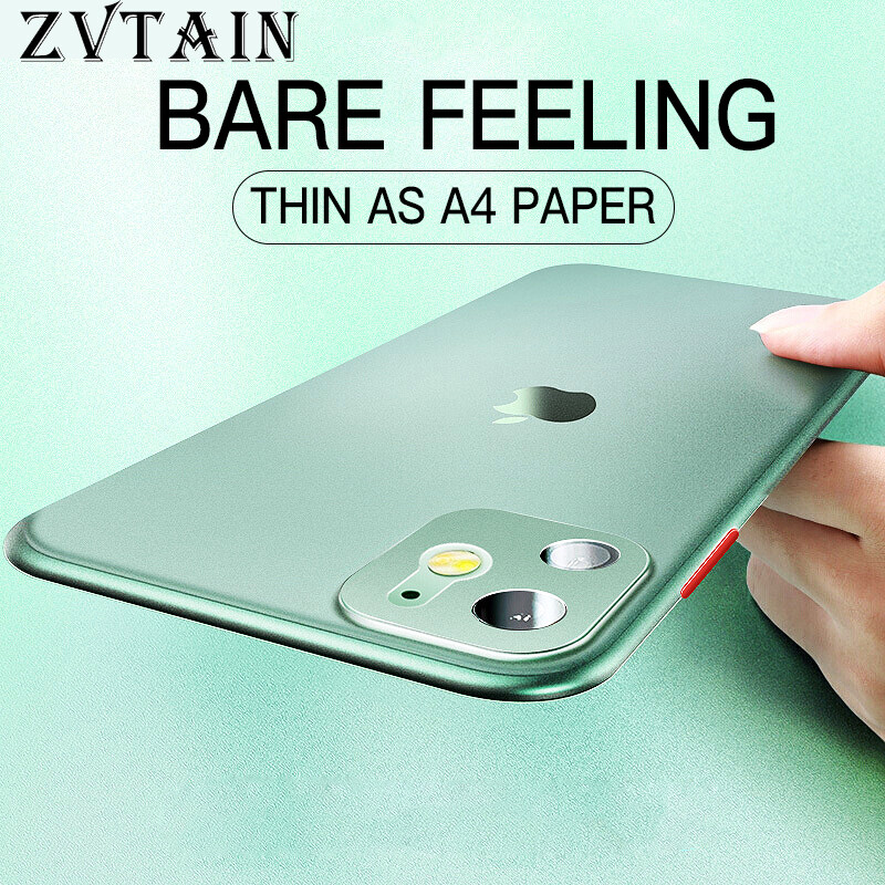 Mint Hybrid Simple Matte Bumper Clear Phone Case For iPhone 12 Pro Max mini 11 Pro Max XR XS Max X XS iPhone 7 8 Plus Slim Transparent Shokcproof PP Case Cover