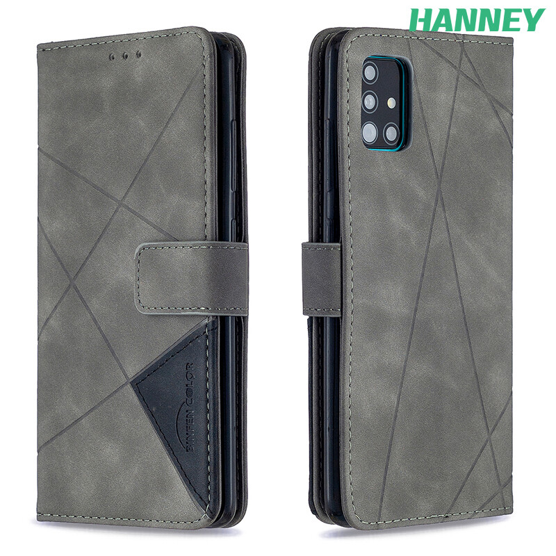 HANNEY For Samsung Galaxy A14 A15 A25 A34 A54 A05 A05S A04E A13 A53 A73 A23 A33 A72 A52 A52S A32 A22 4G 5G A21S A12 A03S A02S A02 Flip Cover Phone Case Business Retro Leather Full Shock Absorption Folio Wallet Stand with Card Holder BF-05
