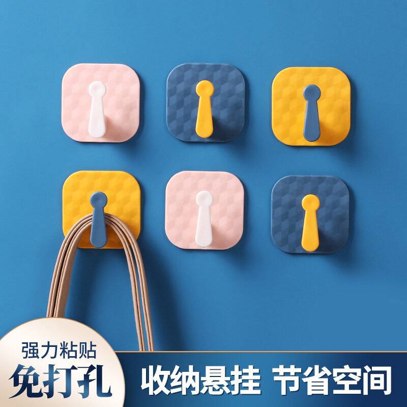 Multifunctional Creative Cute Hook Strong Viscose Wall Wall Hanging Load-bearing Kitchen Hook Seamless Door Without Punching Sticky Hook