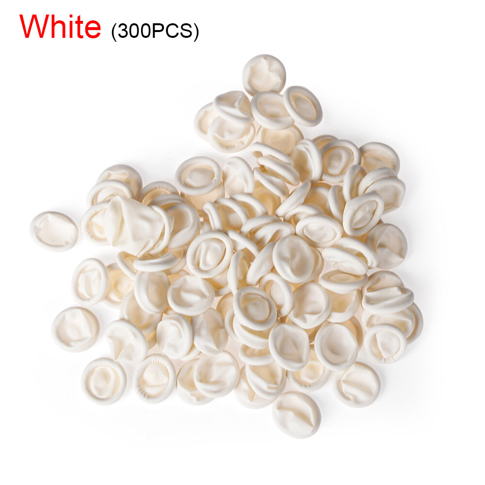 100/300PCS Natural Disposable Non-slip Latex Fingertips Protector Gloves Finger Cover Finger Cots Rubber Gloves