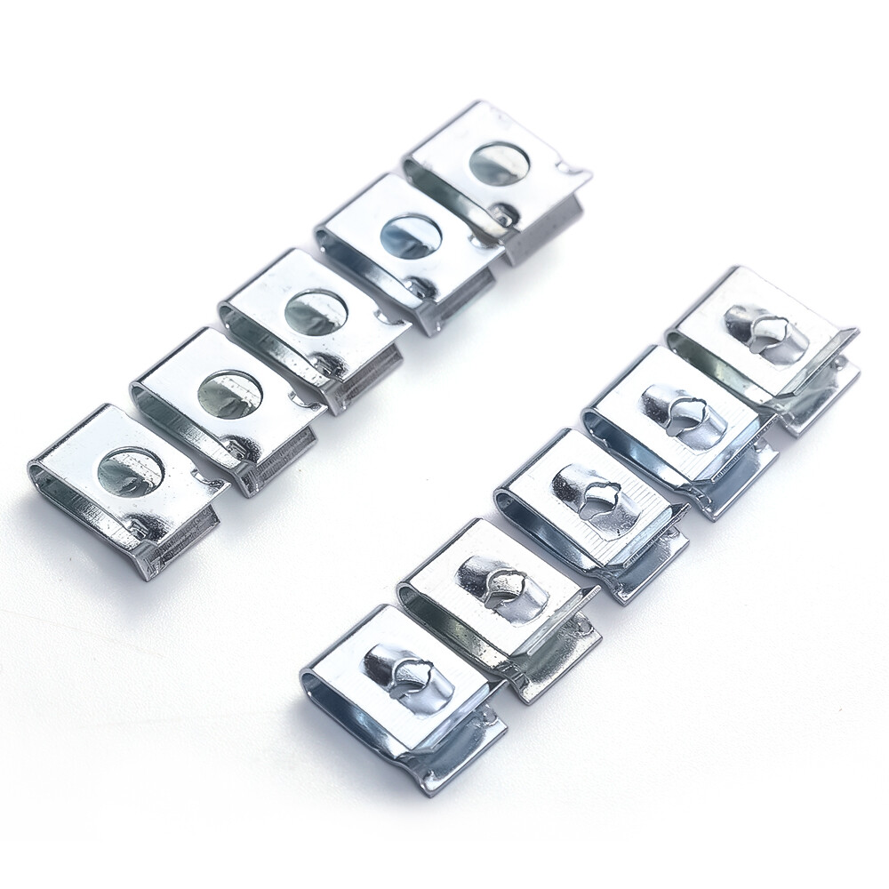 10pcs/Set U-shaped Self-tapping Screw Clips Motorcycle Car Ebike Metal Retainer Motorcar Universal Clips for M4&M5