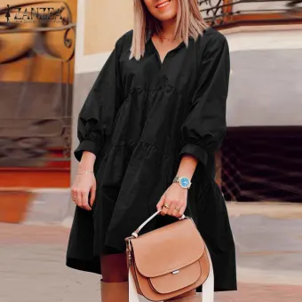 peplum mini shirt dress