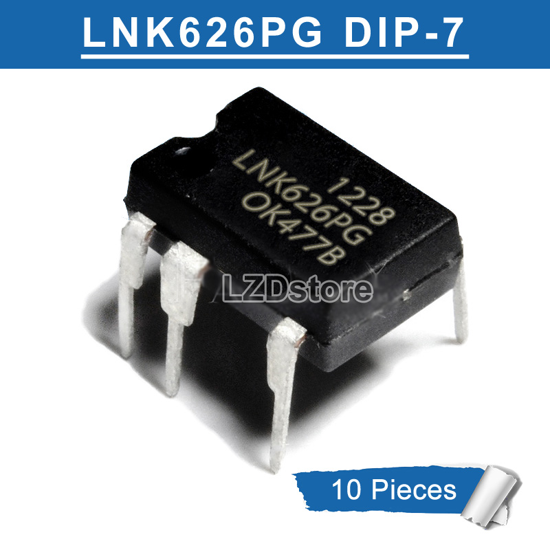 10pcs lnk626pg lnk626p dip7 lnk 626 626pg dip-7 switch power management ic chip new original