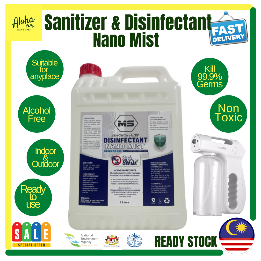 KKM Approved Nano Mist Spray Disinfectant Liquid, Anti-Bacterial ...