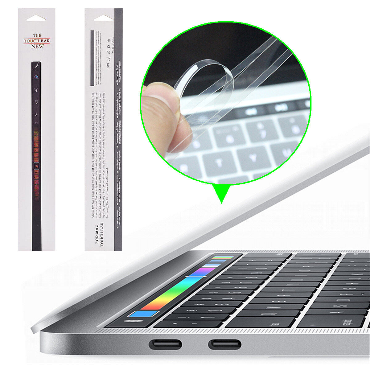 Woldone touch bar film protect of macbook pro 13 15 16 inch retina 2020 2019 2018 2017 2016 touch bar version matte texture hd clear film