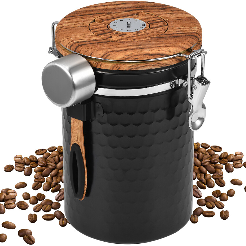 Airtight Coffee Canister With Vacuum Lid )