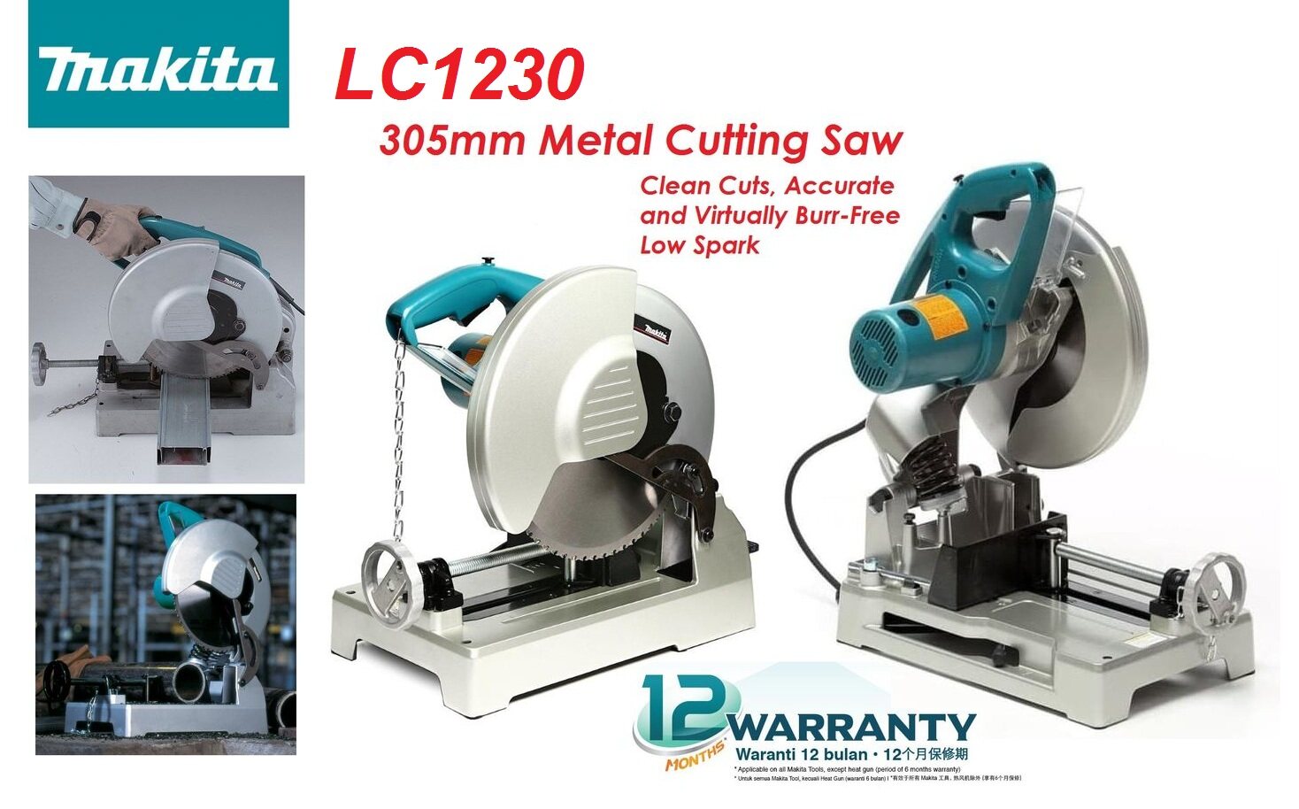 Makita LC1230 (12inch) 305mm 1750W Metal Cutting Cold Cut Saw Lazada