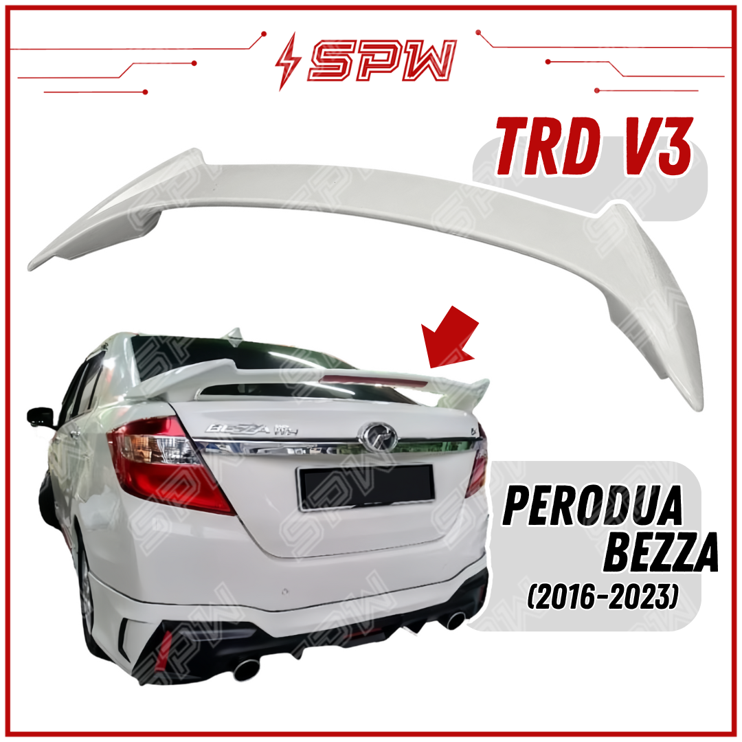 Perodua Bezza (2016-2023) TRD V3 Spoiler Rear Trunk Spoiler Lip ...