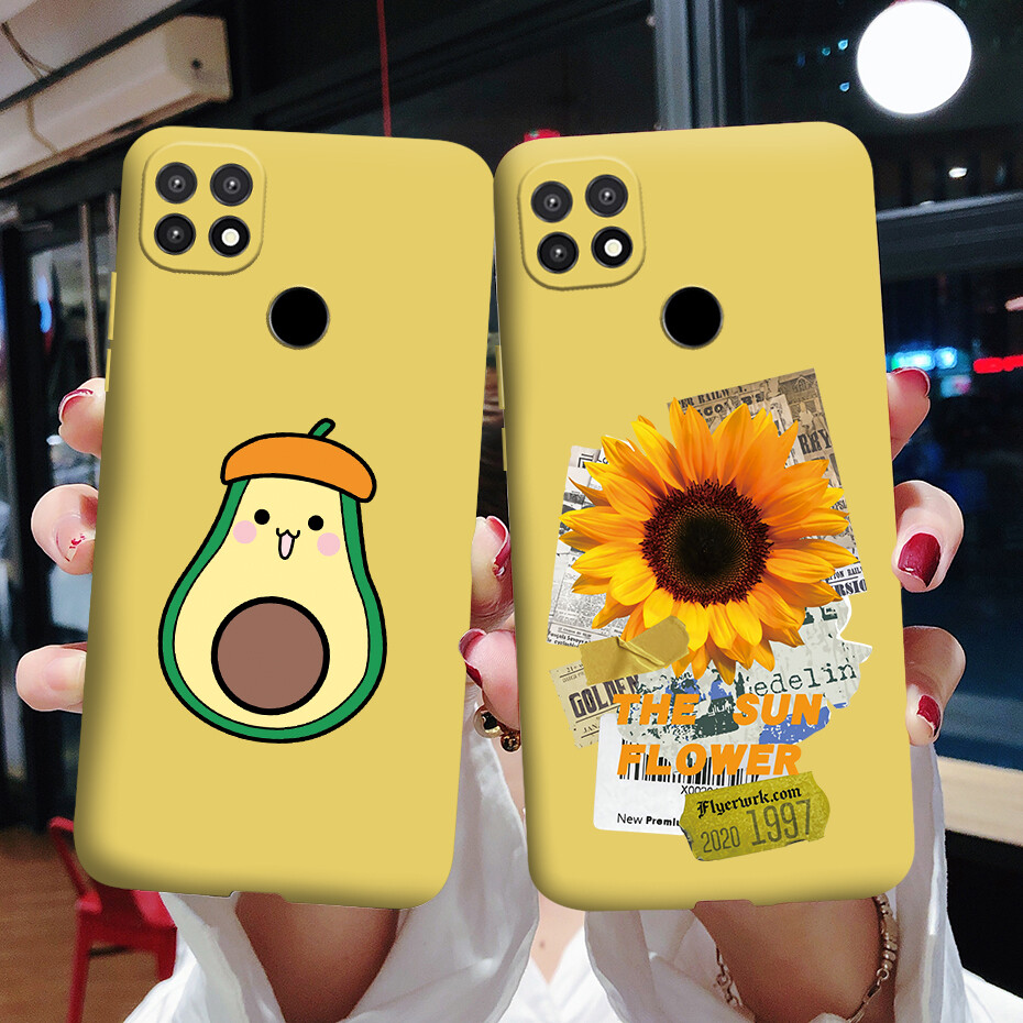 For Oppo A15s A15 Case Sunflower Avocado Slim Soft Phone Cover For Oppo A15s CPH2179 A15 CPH2185 Case 6.52''