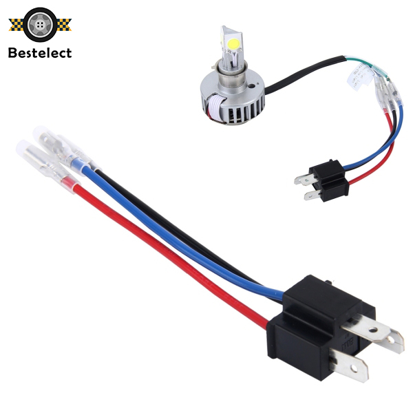Xe máy h4 Đèn Pha Led đầu nối đầu chuyển đổi cáp