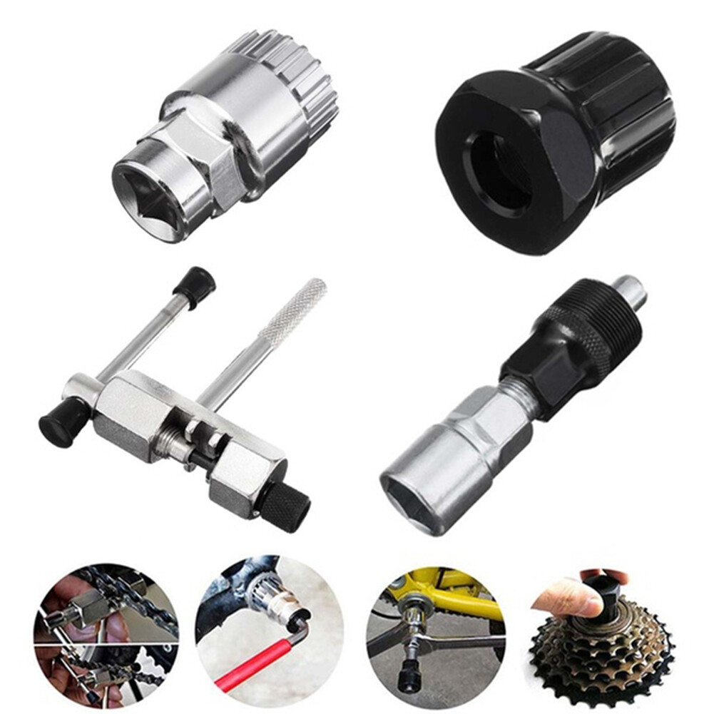 Honrane 4Pcs/Set Bike Bicycle Chain Breaker Crank Extractor Remover Repair Tool Kit