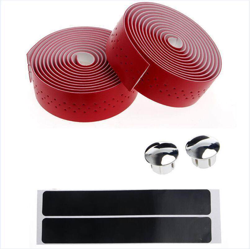 BICYCLE HANDLEBAR TAPES BLACK CUSHION PLUG ROAD MOUNTAIN FIXIE BIKE CYCLING