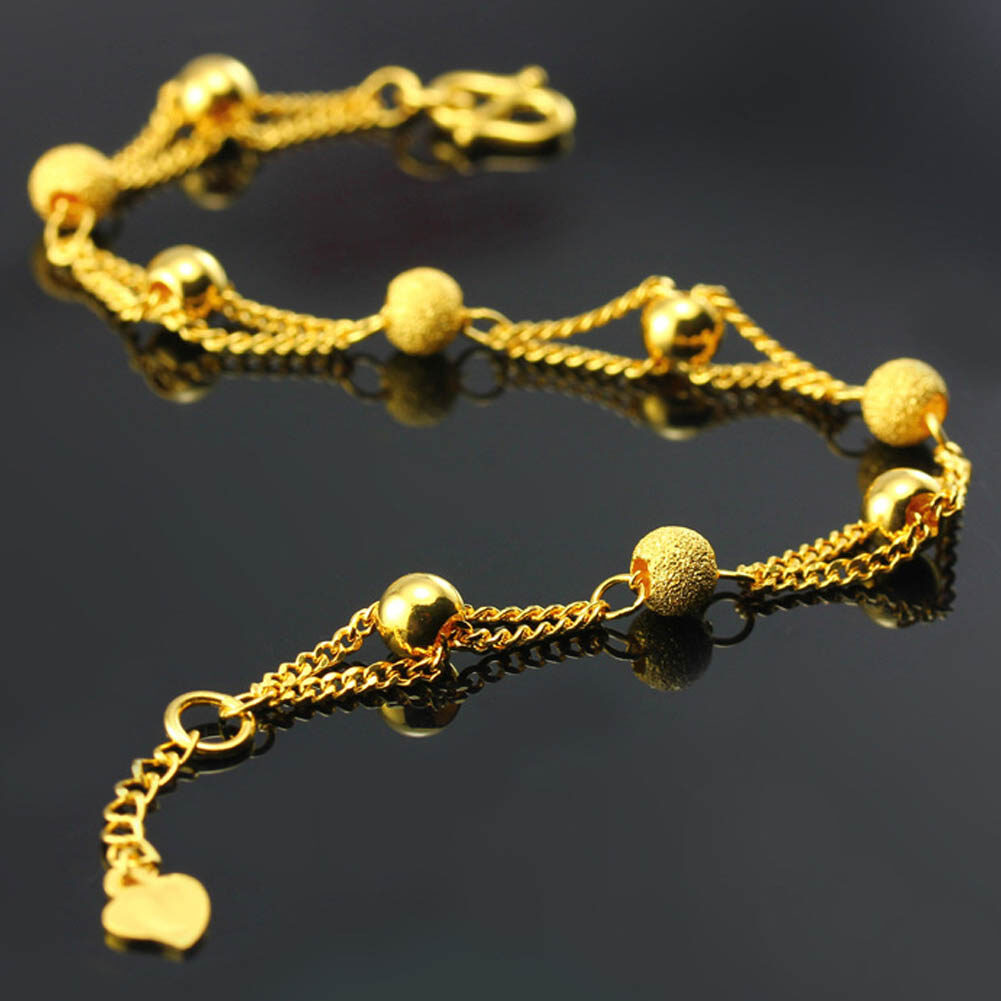 Women Gold Color Bracelet Fashion Hand Wrist Decoration Gilded Cuff Bracelet
