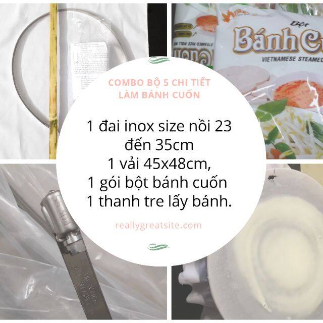 Combo Khuôn Làm Bánh Cuốn Kèm Bột - 5 Món