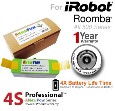 iRobot Roomba 500, 530, 550, 560, 595 Lithium Battery High Capacity 4400mAH