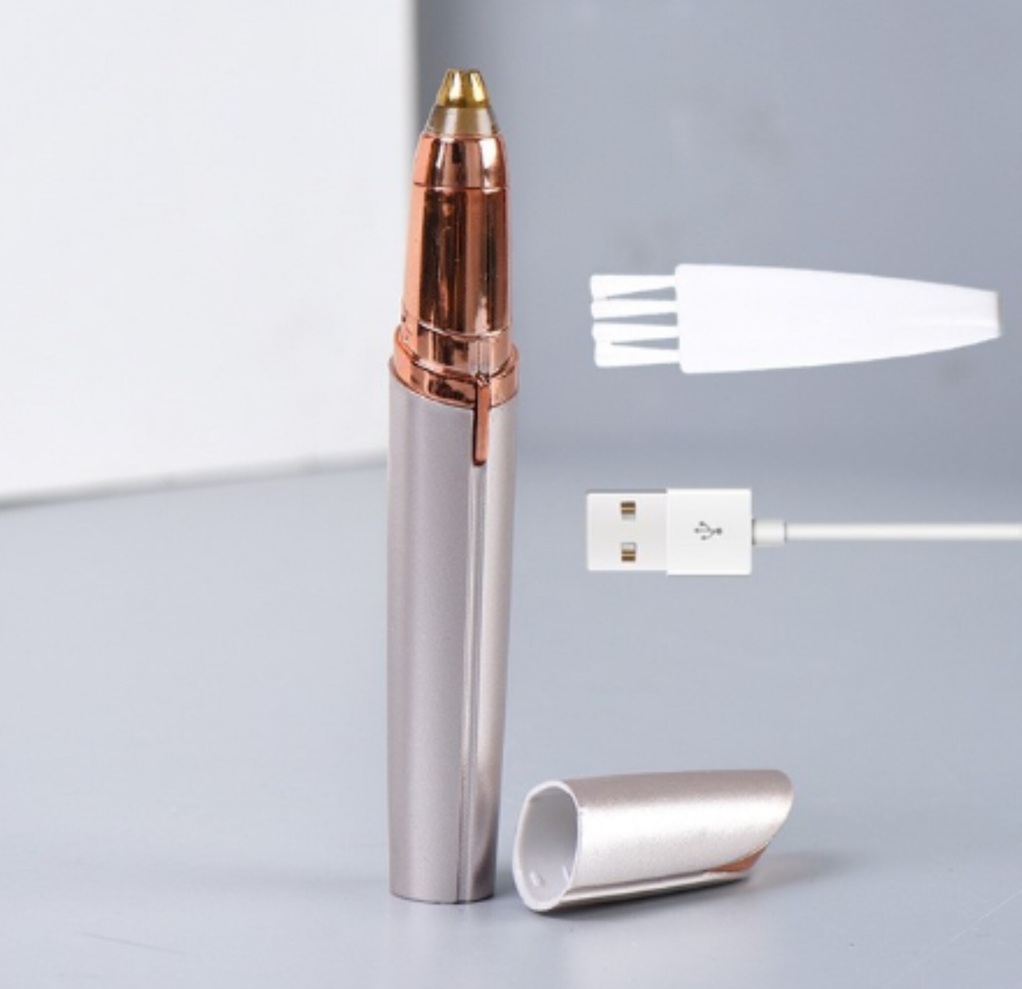 【Hot】 Usb Electric Eyebrow Trimmer แต่งหน้าไม่เจ็บปวด Eye Brow Epilator ...