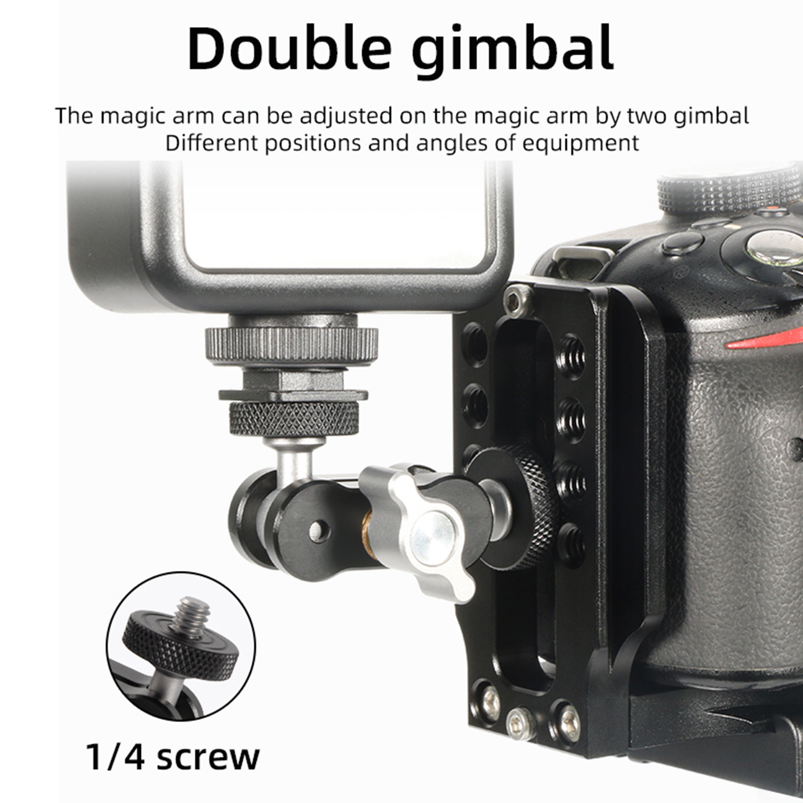 Giá Đỡ Bên Ngoài Thiết Bị Ổn Định Gimbal Thông Dụng Tháo Nhanh Có Thể Điều Chỉnh 360 Độ Đầu Bi Cánh Tay Ma Thuật Khớp Nối Cho Máy Ảnh Nhiếp Ảnh Cánh Tay Ma Thuật Dễ Dàng