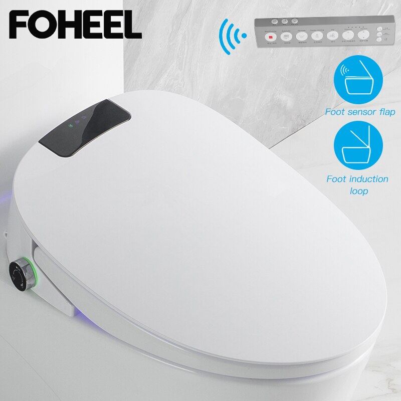 FOHEEL Auto Open Electric Bidet Cover Smart Bidet Heated Toilet Seat