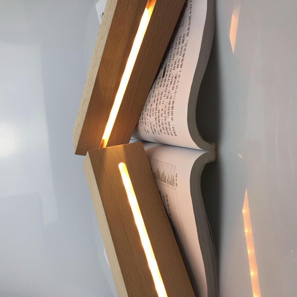 Serbery LED Display Lights Wooden Lighted Base Stand for Crystal