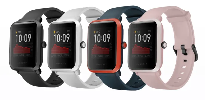 amazfit bip smartwatch red