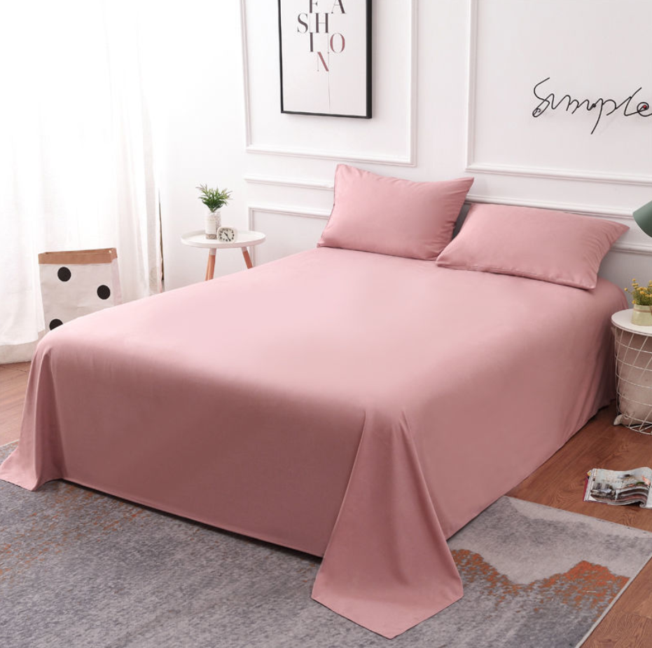 Bedding Sheet Home textile Printing Solid Color Flat Sheets Bed Sheet Bedding Linen for Twin Full King Queen Size