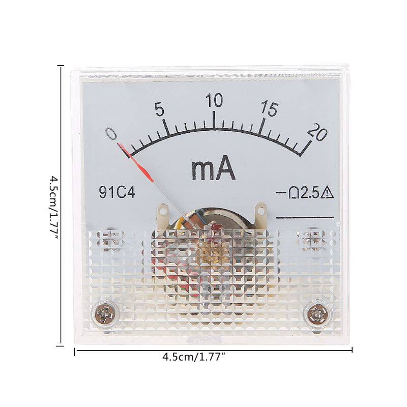 Ampe Kế 91C4 Đồng Hồ Đo Dòng Điện Tương Tự Một Chiều, Con Trỏ Cơ Học Loại 1/2/3/5/10/20/30/50/100/200/300/500mA A