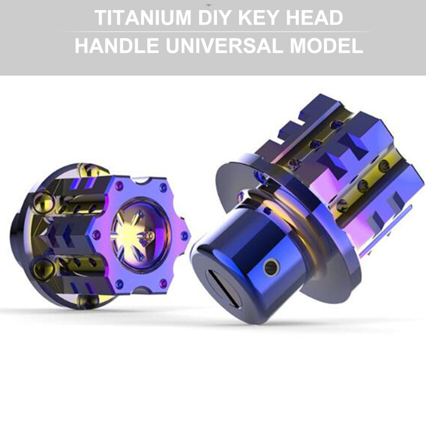 Universal Motorcycle DIY Key Head Titanium Key Cover For Key Handle ModifiedNot Include Key Chain