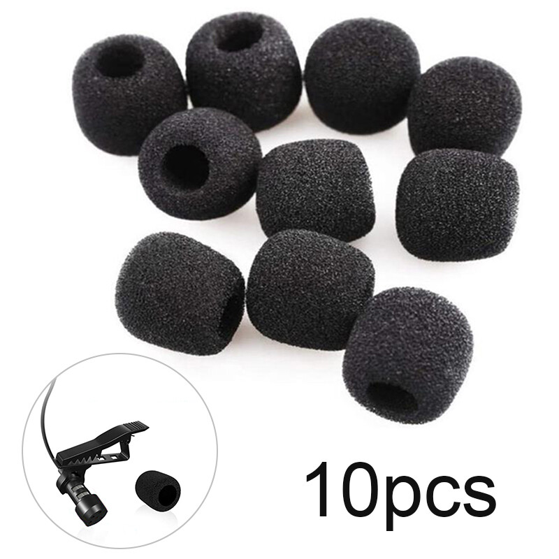 LLENG 10Pcs Mini Microphone Cover Headset Replacement Foam Mic Cover Windshield