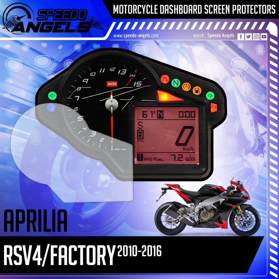 2 x Ultra-Clear Aprilia Shiver 750 Dashboard Screen Protectors