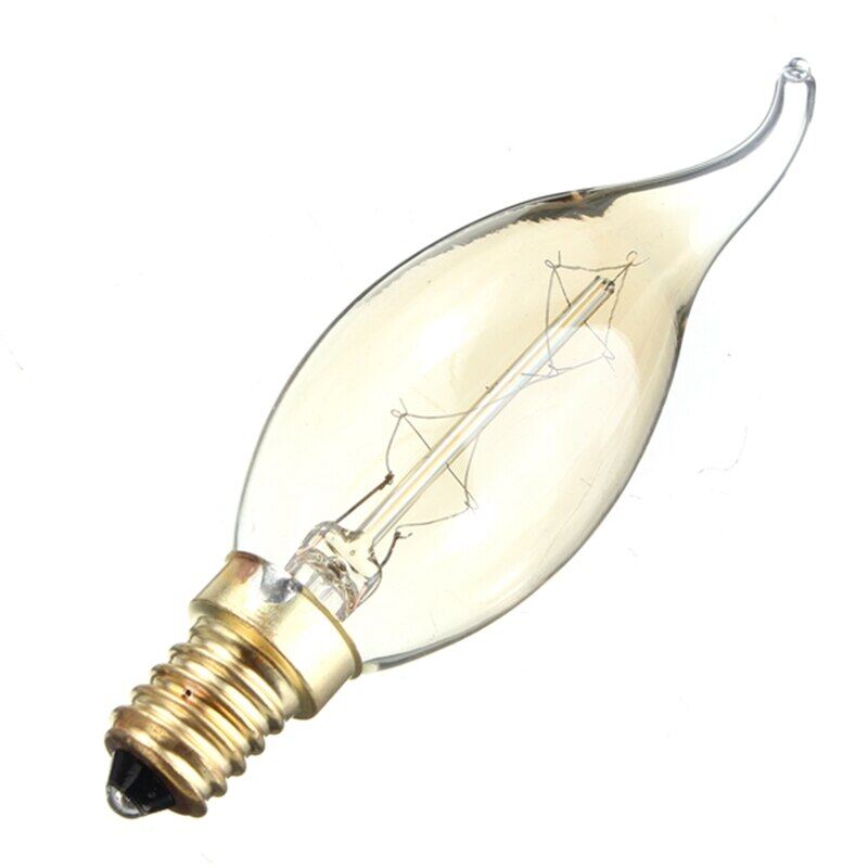 E14 Vintage Edison Bulb 40w 220-240v Retro Tungsten Filament Incandescent Light Decor Pendant Lighting