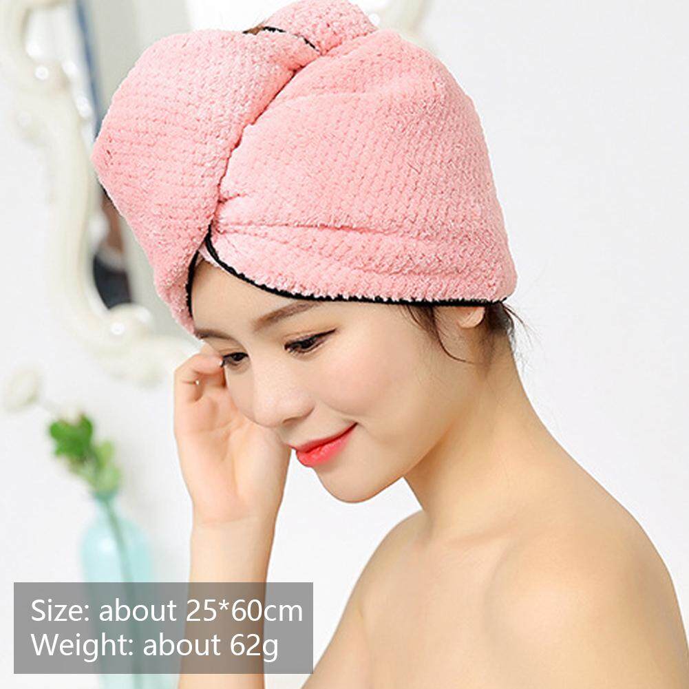 Phụ nữ Chống Xoăn Cứng Đầu Nắp Cài Tóc Turban Khăn Nỉ mặc Sấy Xoắn Mềm Bọc