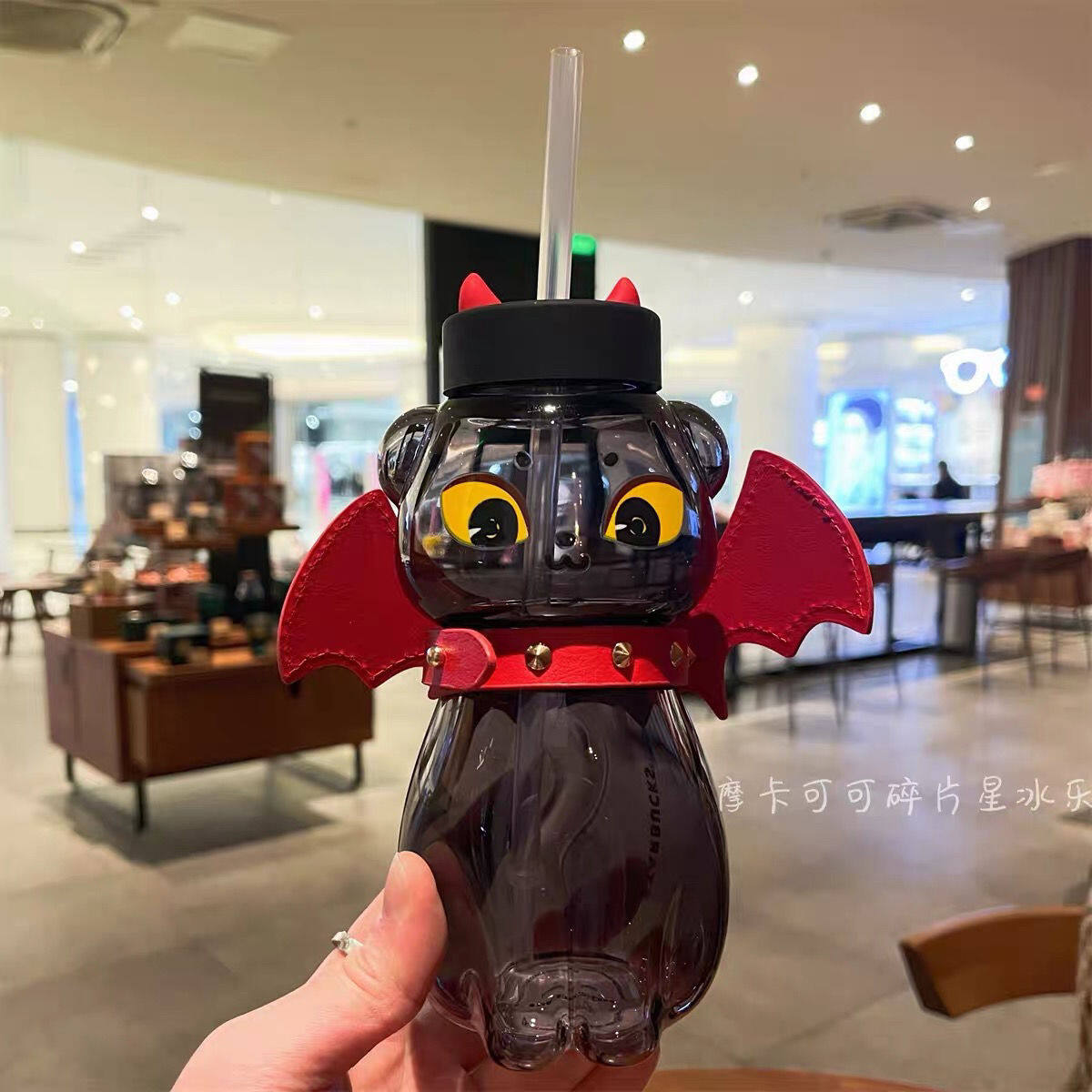 Starbuck Official Store Starbuck Halloween Pumpkin Black Cat Straw Cup 560ml with Lid and Wings Line Starbuck Fox Cup