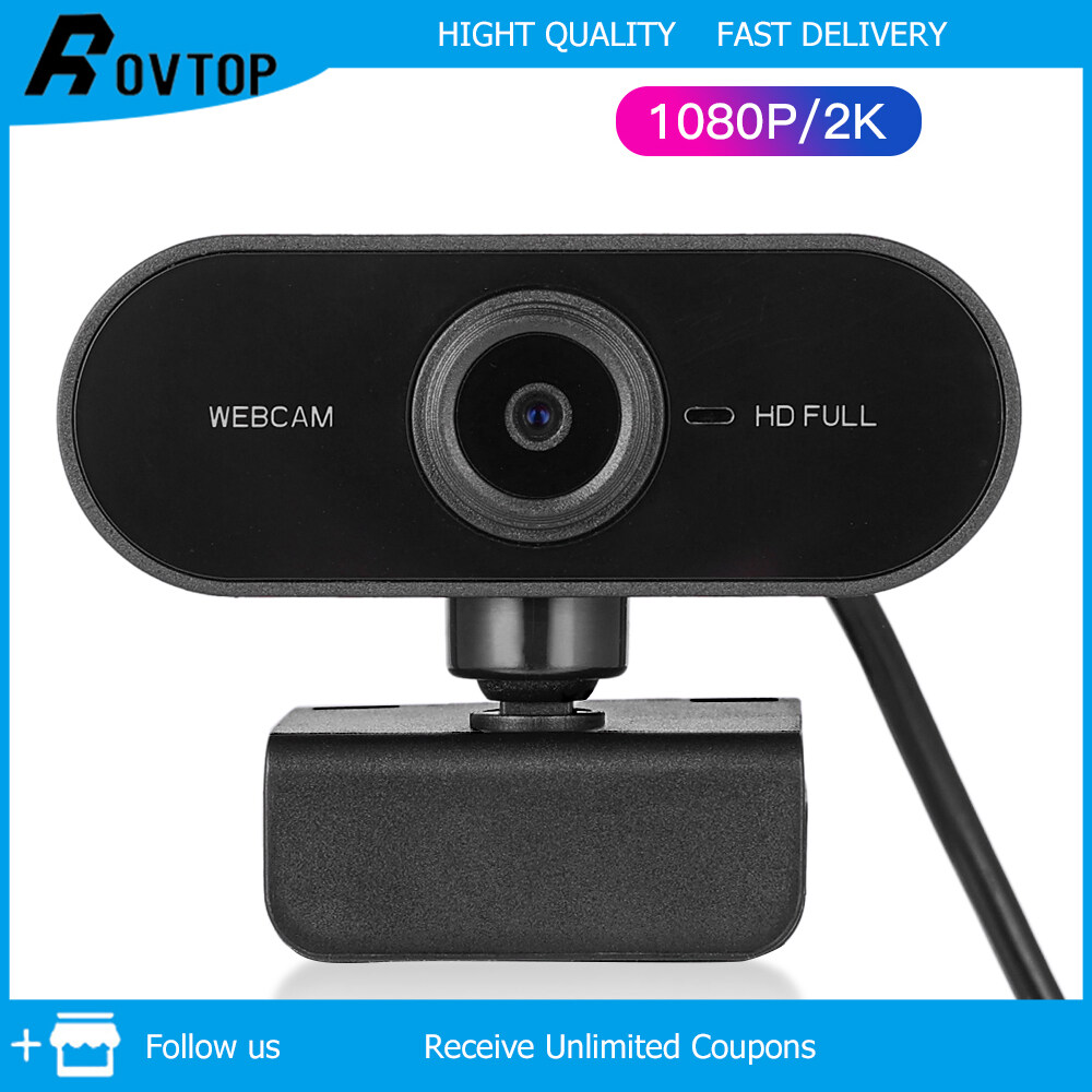Webcam Máy Tính USB Rovtop, Máy Ảnh 1920X1080P 2K Có Micro HD Tích Hợp Web