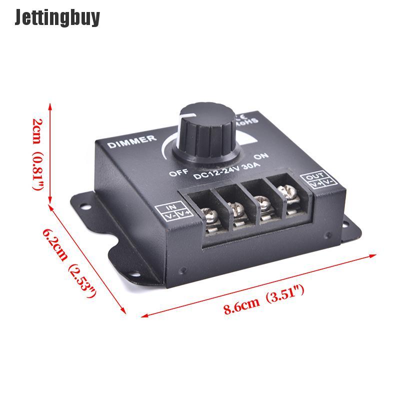[Jettingbuy] Hot sale Công Tắc Điều Chỉnh Độ Sáng LED DC 12V 24V Bộ Điều Chỉnh Điện Áp 30A 360W Bộ Điều Chỉnh Độ Sáng Có Thể Điều Chỉnh