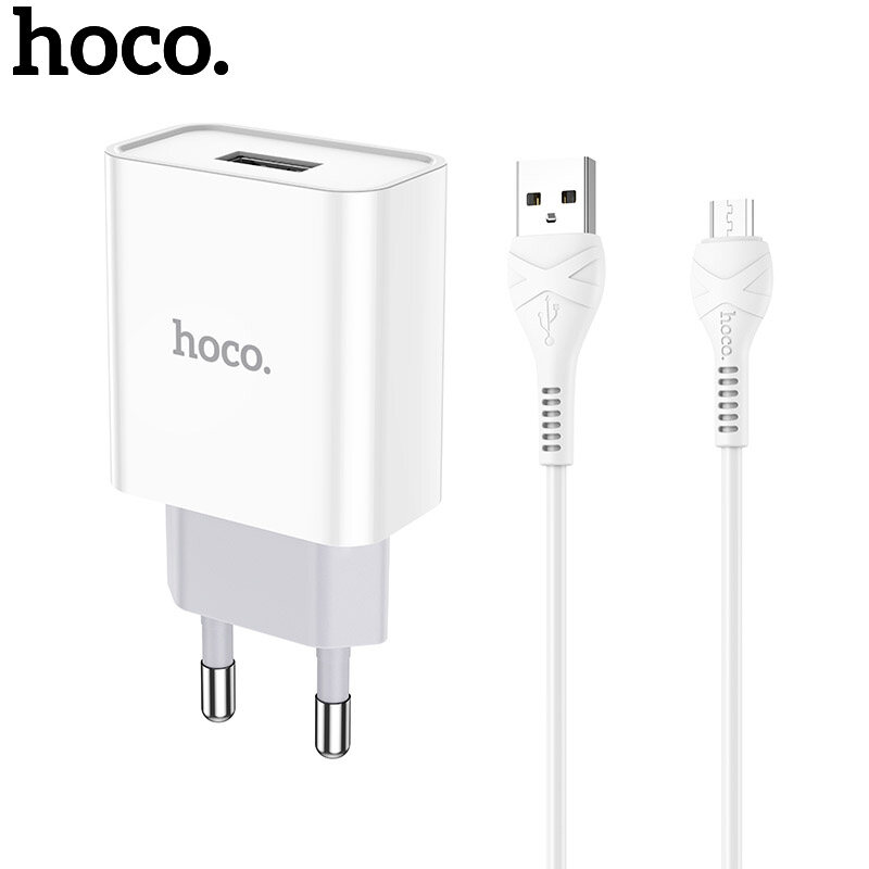 HOCO C81A Fast Charging 10W for iPhone 12 11 ,Quick Charge 2.0 ,USB Charger for Xiaomi Redmi SAMSUNG j7, A71, A10,,Mobile Phone Charger