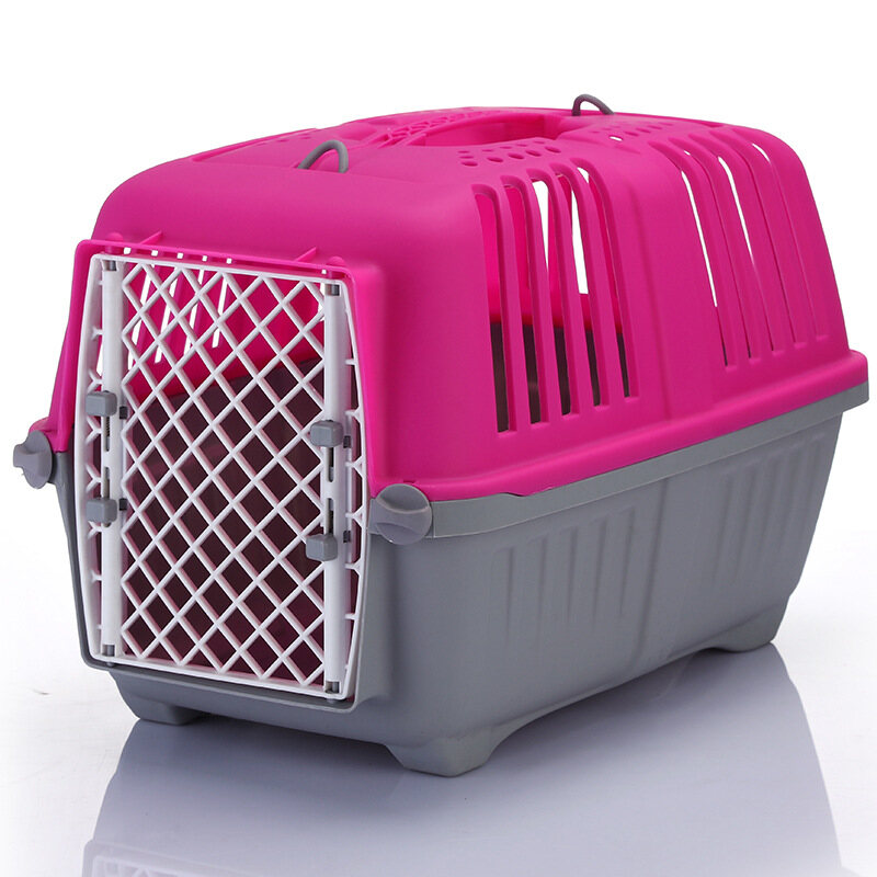 [HATELI] 1PCS Cat and Dog Plastic Pet Air Box Consignment Box Small Size Portable Outgoing Boxes