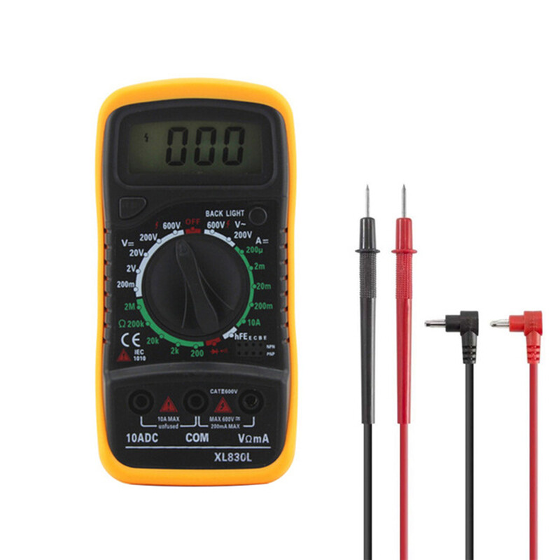 KIPRUN Đồng Hồ Vạn Năng Kỹ Thuật Số LCD Ampe Kế AC DC Máy Kiểm Tra Vôn Kế Thiết Bị Đo Hiển Thị LCD Với 2 Dây Dẫn Nhỏ Nhất, XL830L