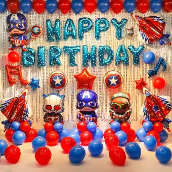 Captain America Superman Children S Theme Boys Birthday Party