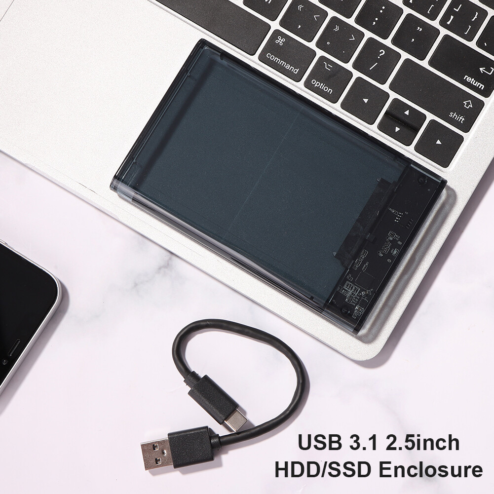 USB 3.1 Type-C Mobile Hard Drive Case 2.5 inch SATA HDD SSD External Case